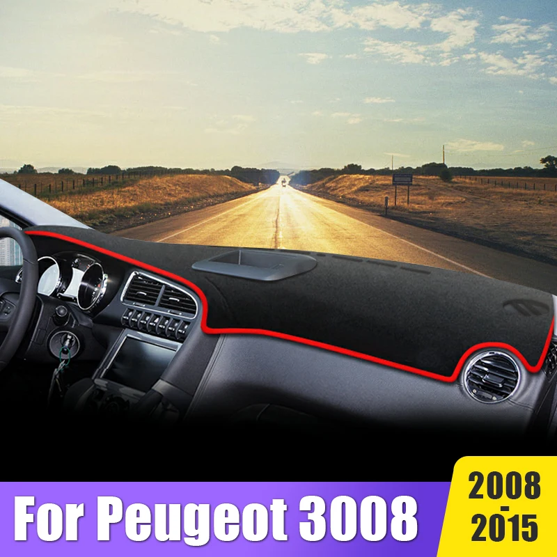 

Car Dashboard Cover Mat Dash Board Sun Shade Anti-UV Pad Accessories For Peogeot 3008 2008 2009 2010 2011 2012 2013 2014 2015