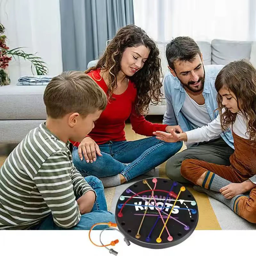 

1set- Rope Puzzle Game Brainy Knots Rope Untangling Board Game, Rope Knots Challenge Game, String Solution Central Lacing Toys