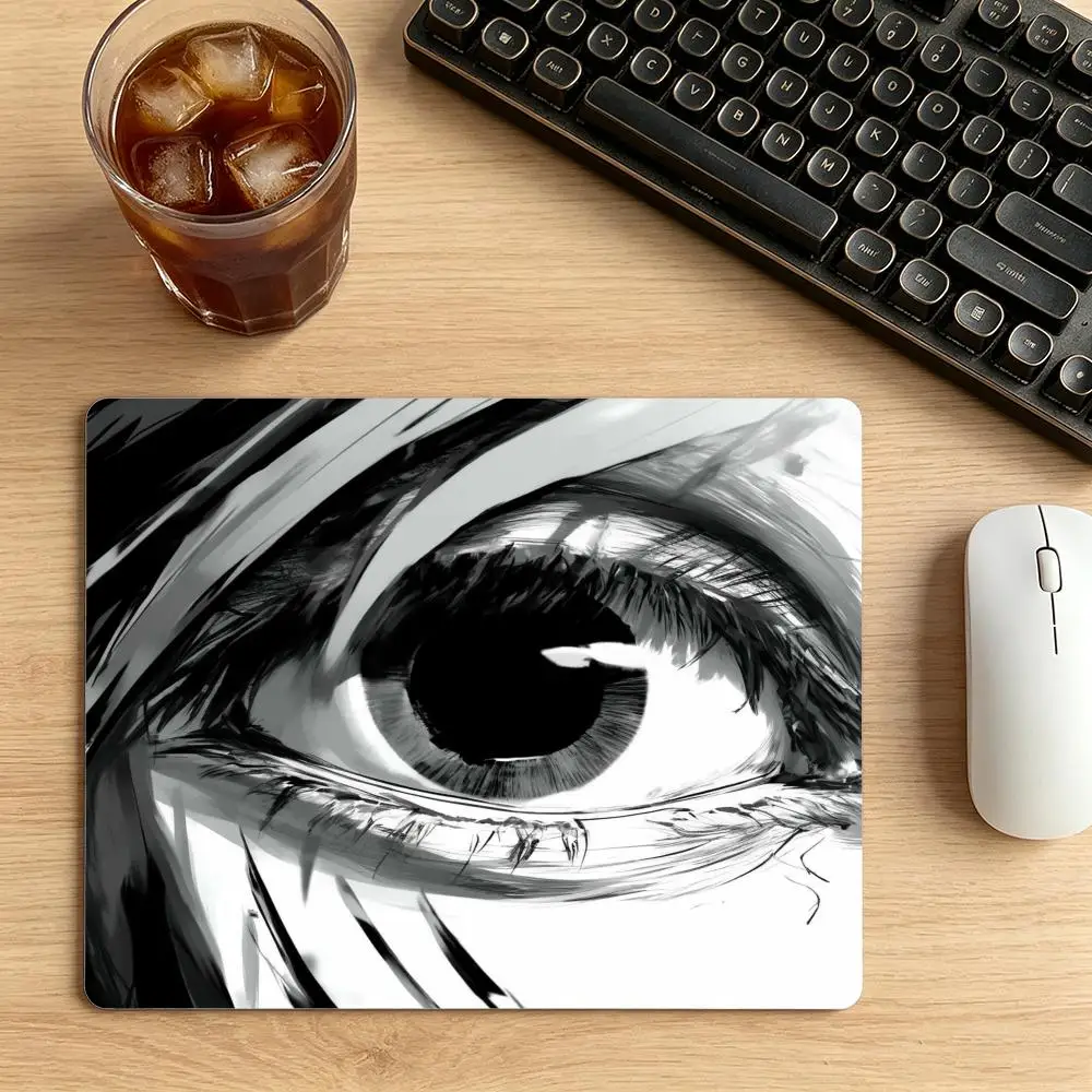 Contrast deep anime big eye table mat light shadow pupil sketch universal desktop mousepad