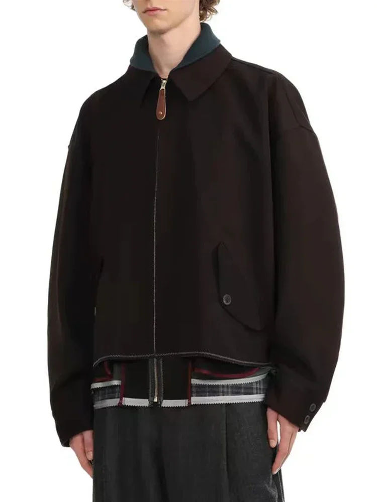 

Kolor loose-fitting layered lapel wool jacket