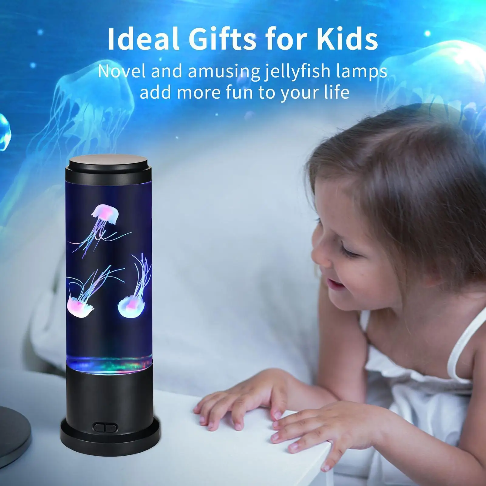

Jelly Fish Light Lamp 7 Color Setting Aquarium Light Educational Learning Toys For Table Lamp Home Bedroom School Dorm Night