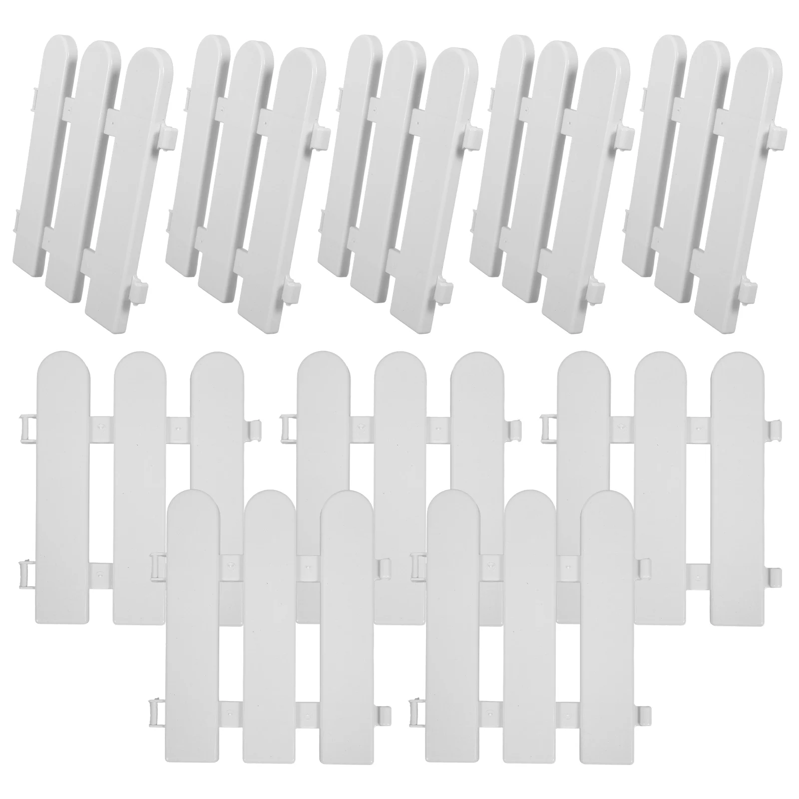 

10 Pcs Plastic Fence Toy Garden Picket Christmas Tree Border Edging Panel Baby Small