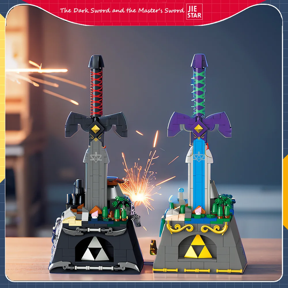 392Pcs Dark Master Sword Toy Building Block Set, BOTW Korok Building Toys, Detachable Home Décor