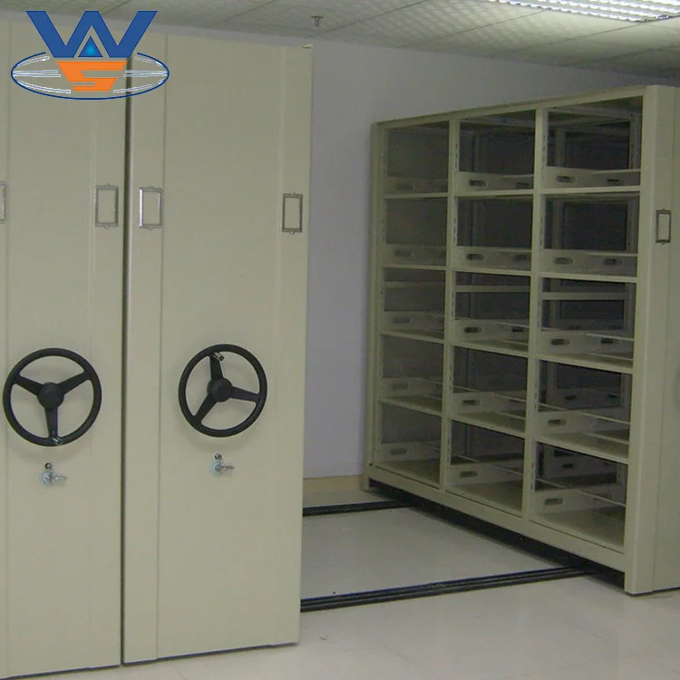 High strength mobile shelving system library furniture compact dense frame library shelving mobile file rack