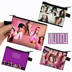 Kpop (G)I-DLE Coin Purses Aublum I Feel Women Wallets Queencard Money Bags Soyeon/YUQI/Shuhua ID Card Key Earphones Holder Gift