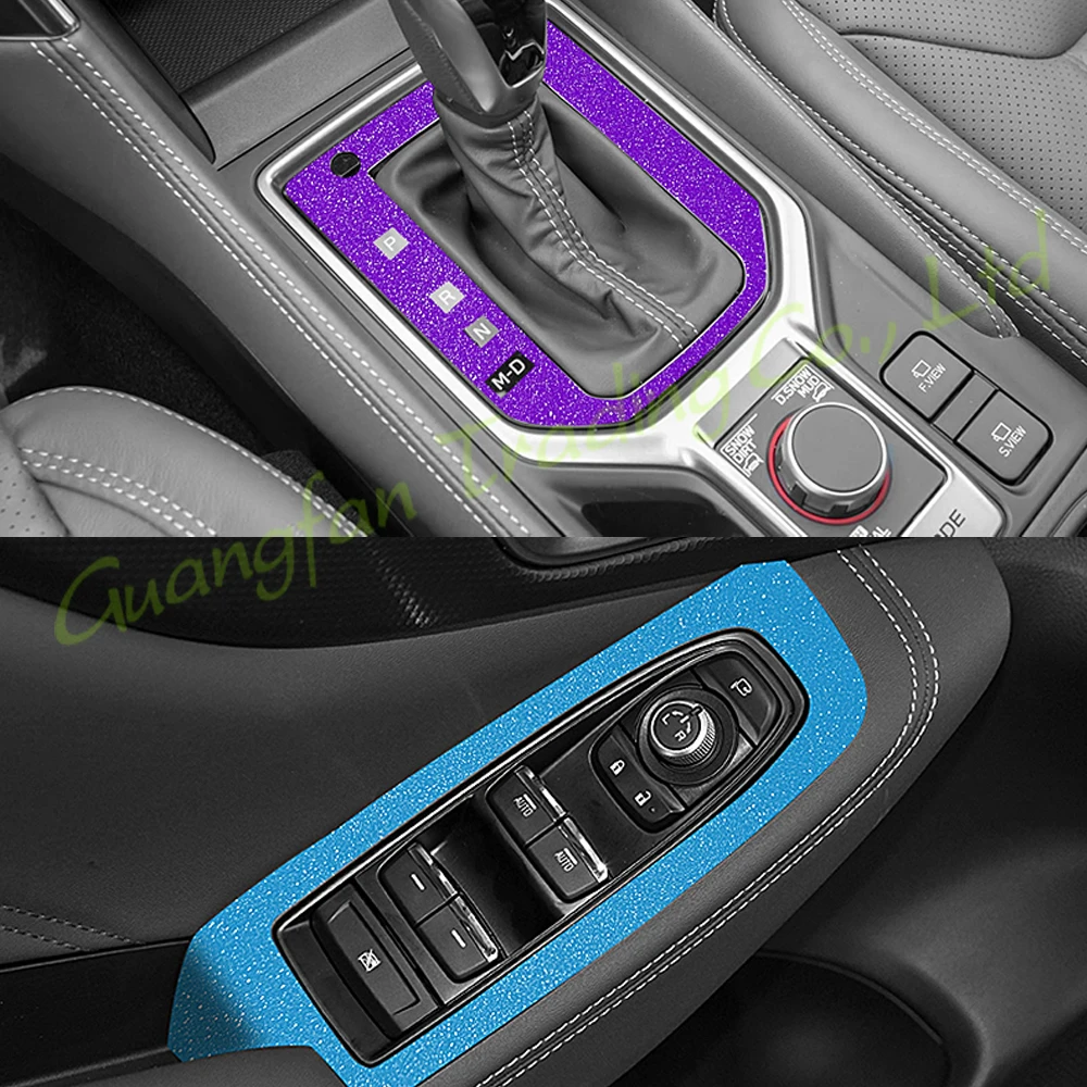 3D/5D Carbon Fiber Car Interior Center Console Cover Color Change Molding Sticker Decals For Subaru Forester 2019-2022