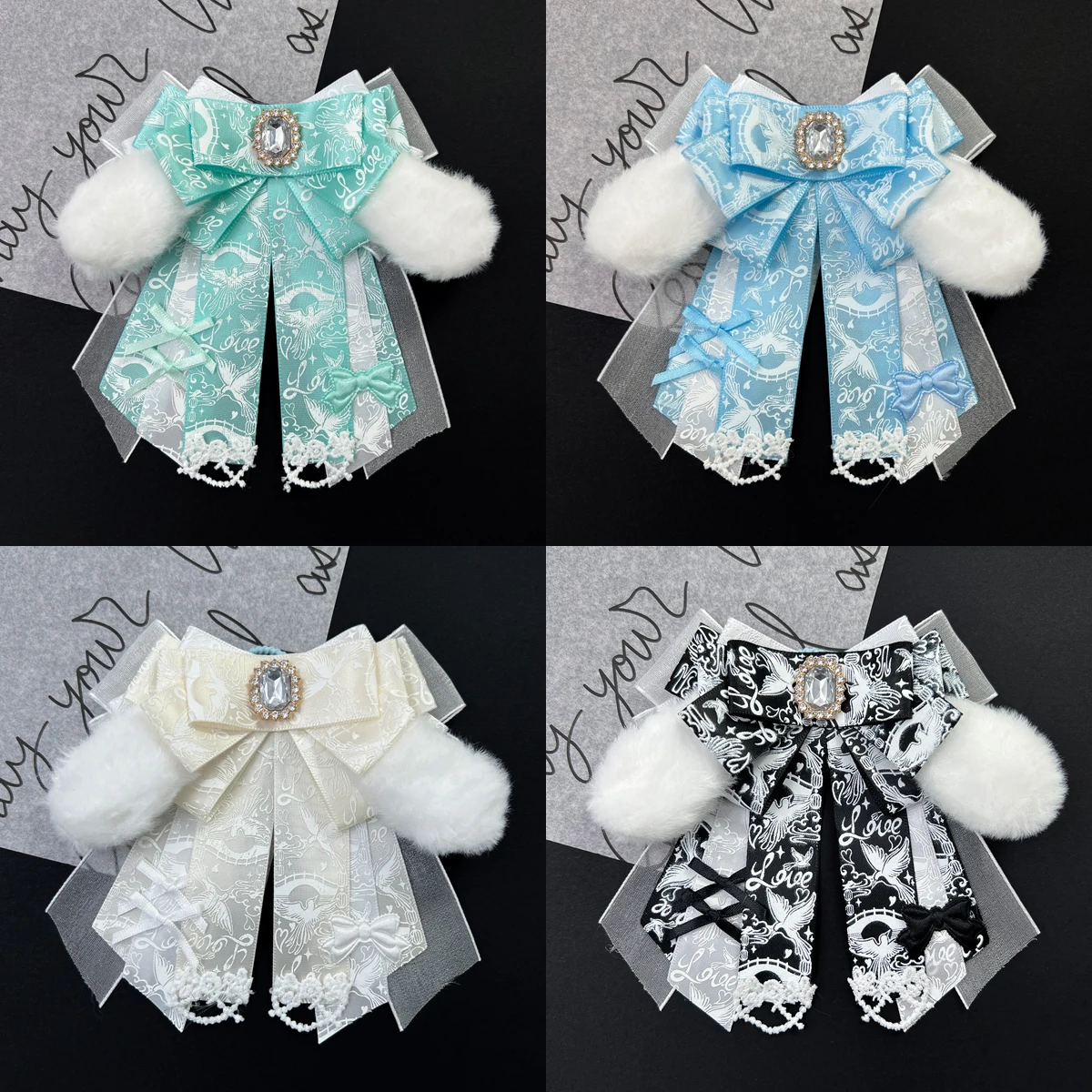 حقيبة لطيفة سحر لويتا ita حقيبة أنيمي تأثيري الحرف اليدوية الشريط Bowknot فتاة عنصر رباعي قيراط بونغ عقدة #2