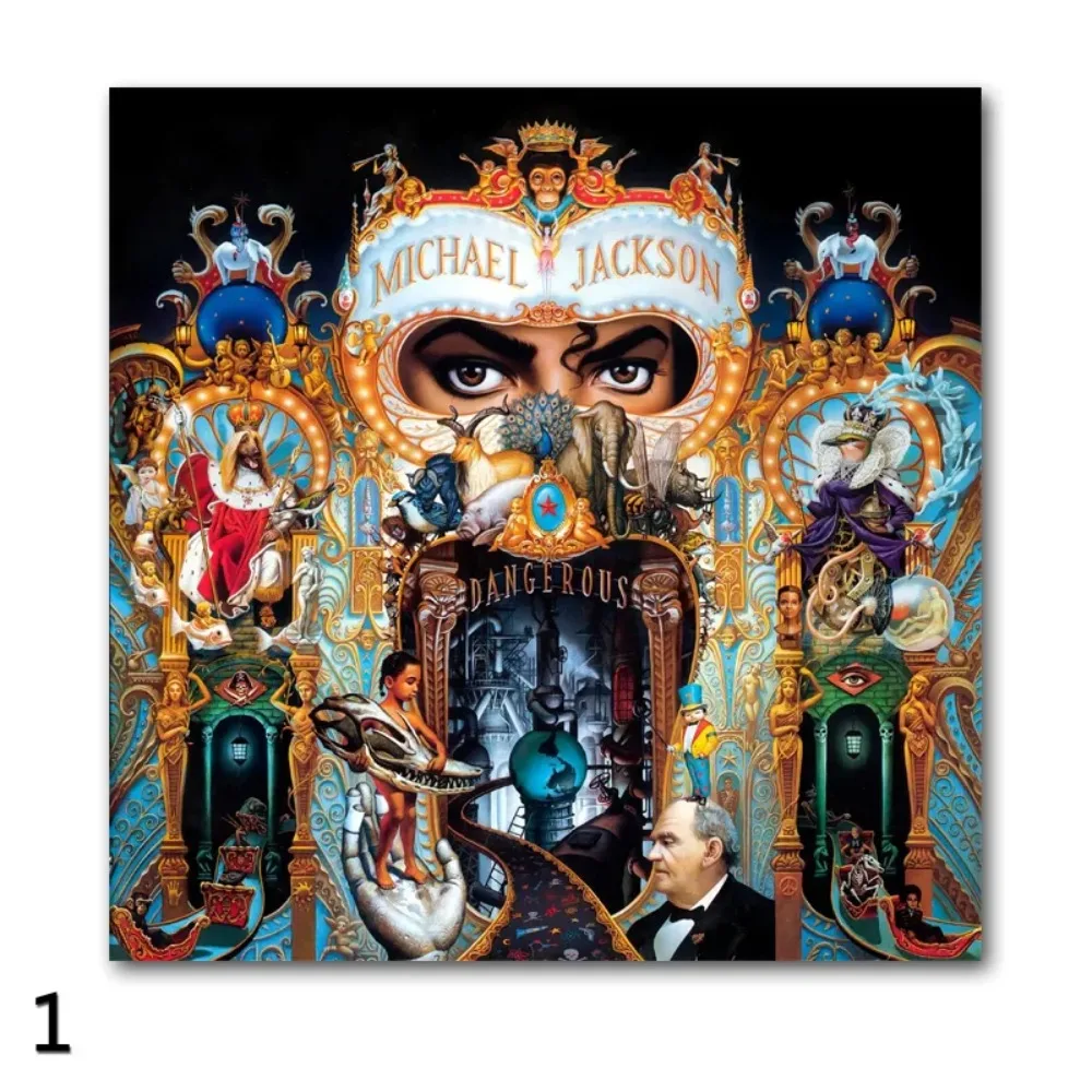 Michael Jackson MJ Album-Poster – Musik-Thema, Foto-Kunstdruck, Kern, legendäre Sängerin, Wanddekoration für Fans, Zimmer und Heimdekoration