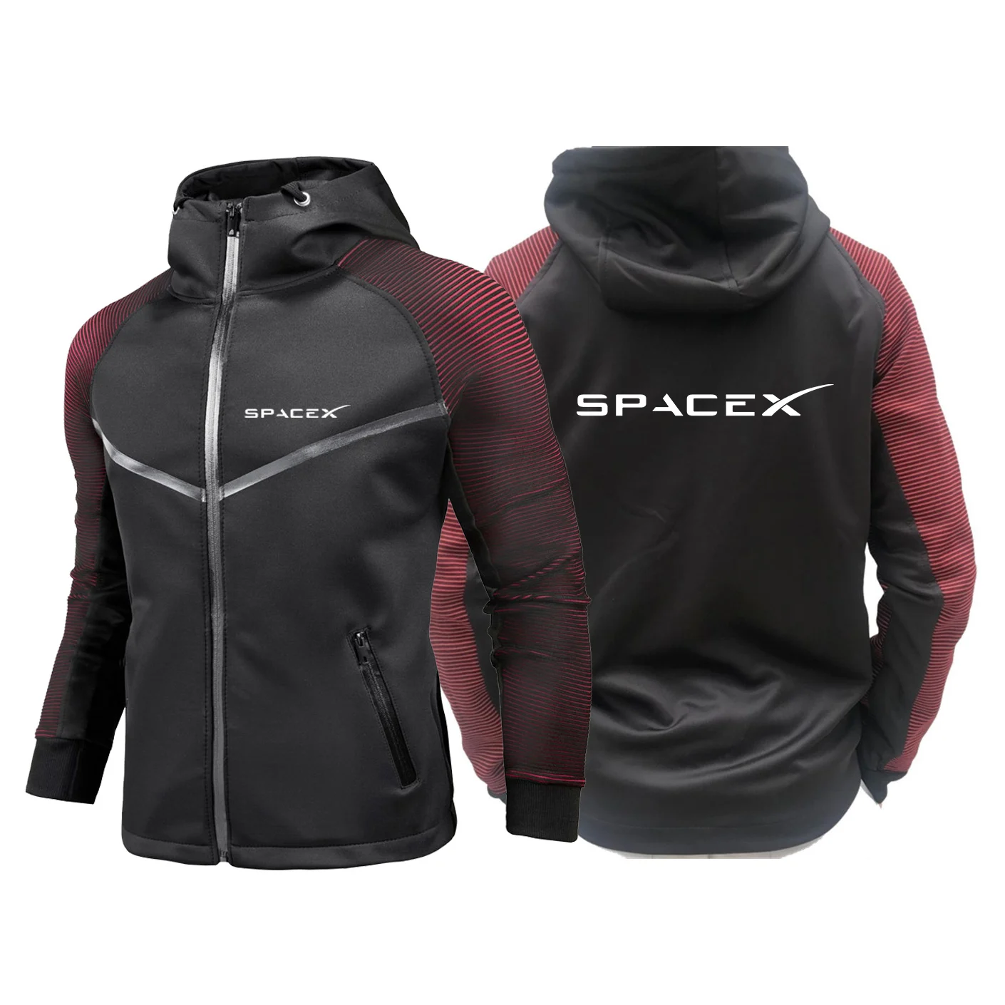 SpaceX Space X Logo 2023 Men's New Spring And Autumn Jacket Casual Gradient Waterproof Printing Coats Comfortable Clothing Tops