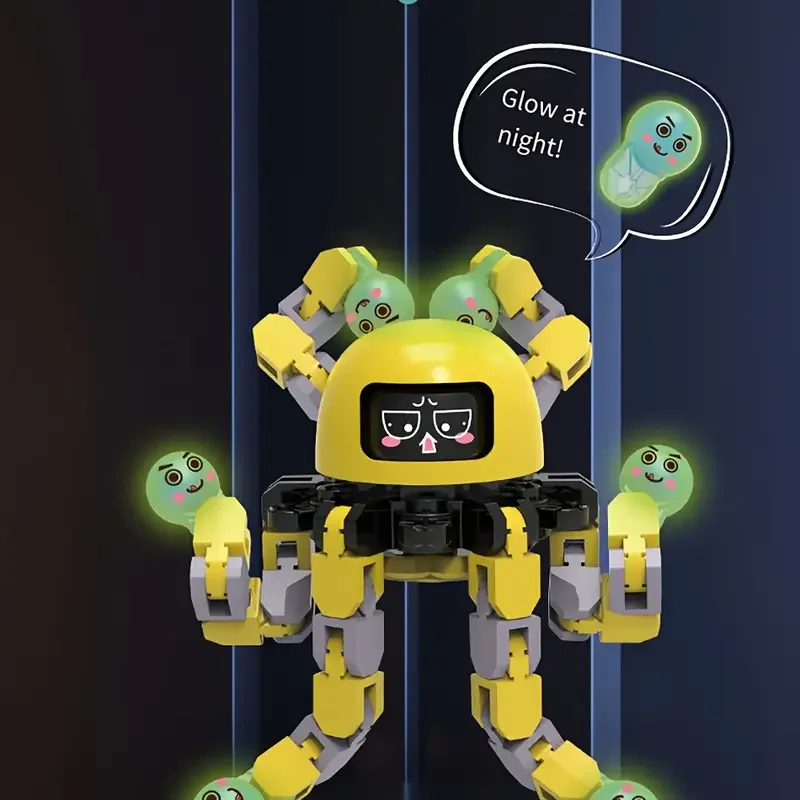 Odd Face ロボット ジャイロ おもちゃ メカニカル フィジェット スピナー、変形可能なチェーン ロボット DIY 変換、クリスマス ソックス ギフト