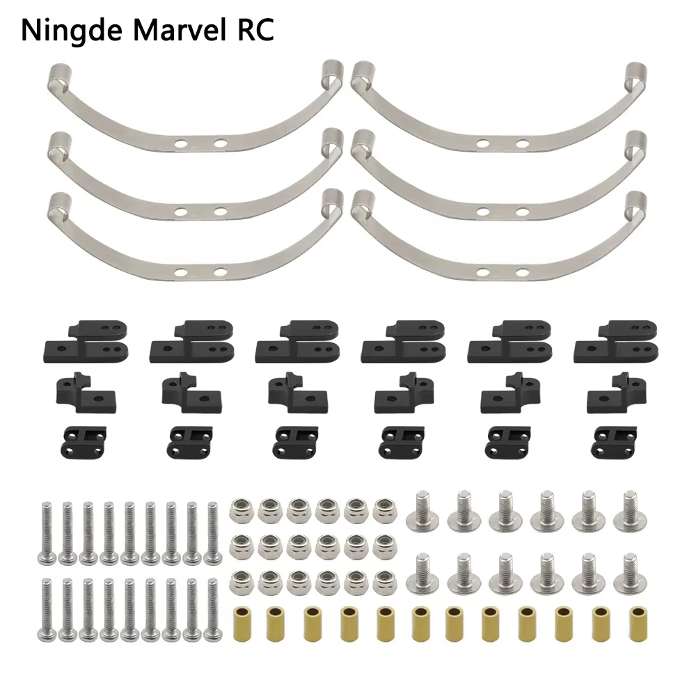 Metal Steel Leaf Spring Suspension Kit for WPL B1 B14 B-14 B16 B24 B-24 C14 C-14 C24 C-24 B16 6x6 4x4 1/16 Military Truck Parts