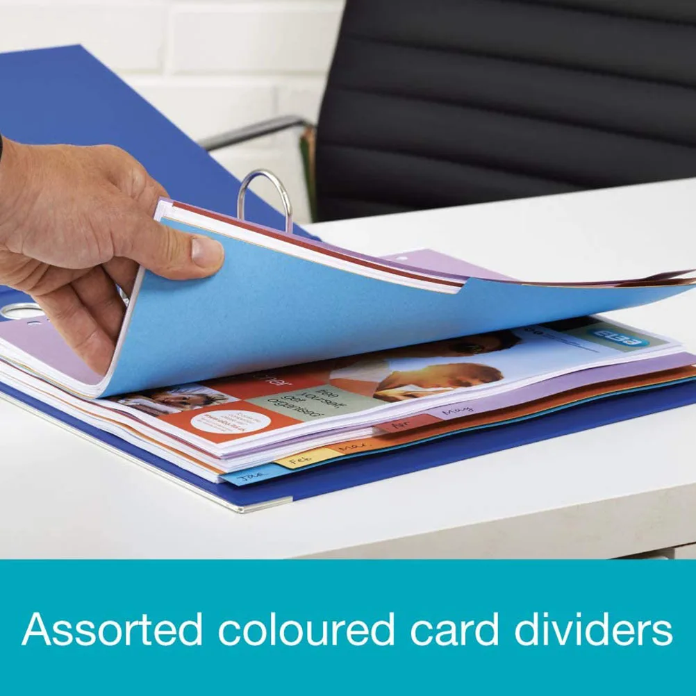

12Pcs Colored A4 Index Dividers 11 Holes Binder Tabs for File Separation Project Reports Presentation Colored Tab Dividers