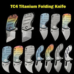 12 Styles Titanium Alloy Folding Knife S35VN Steel Bottle Opener Rotary MINI Knife Outdoor Survival Camping Portable EDC Tool