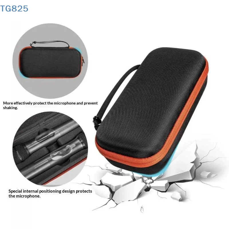 【AN】Hard EVA Microphone Carrying Case With Shockproof Lining And Mesh Accessory Pockets Perfect For Outdoor Live Show Travel
