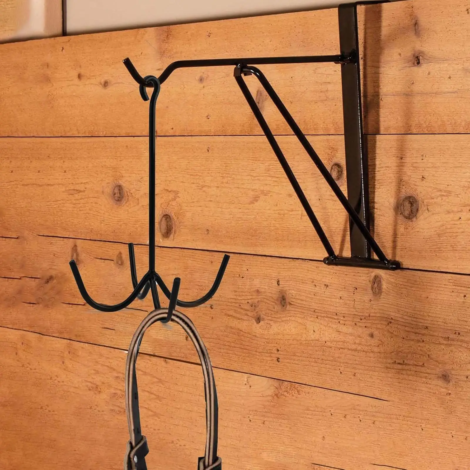 gancho-de-metal-reforcado-preto-para-limpeza-de-equipamentos-de-cavalo-facil-instalacao-gancho-de-suspensao-de-redeas-com-quatro-pontas-para-celeiro-armazem