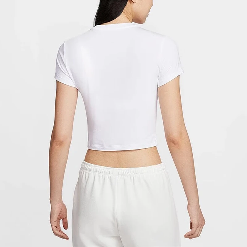Nike Genuine 2025 Summer Women's Cropped Slim-fit Minimalist Short-sleeve HF9539-101