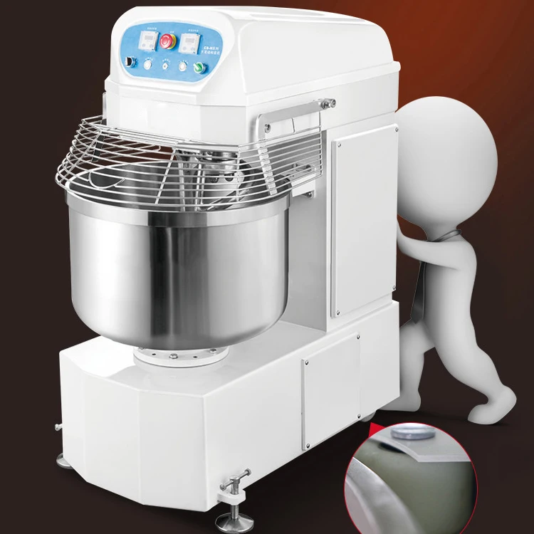 25kg Horizontal Spiral Mixer Commercial Dough Mixer 60 Liter Mixing Machine 304 Stainless Steel Digital Control New Flour Mill