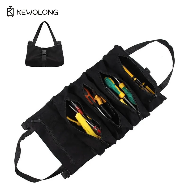 Сверхмощная холщовая сумка для инструментов для электрика, установочный комплект с мягким плечевым ремнем, компактный органайзер для инструментов для сумки для ремонтников