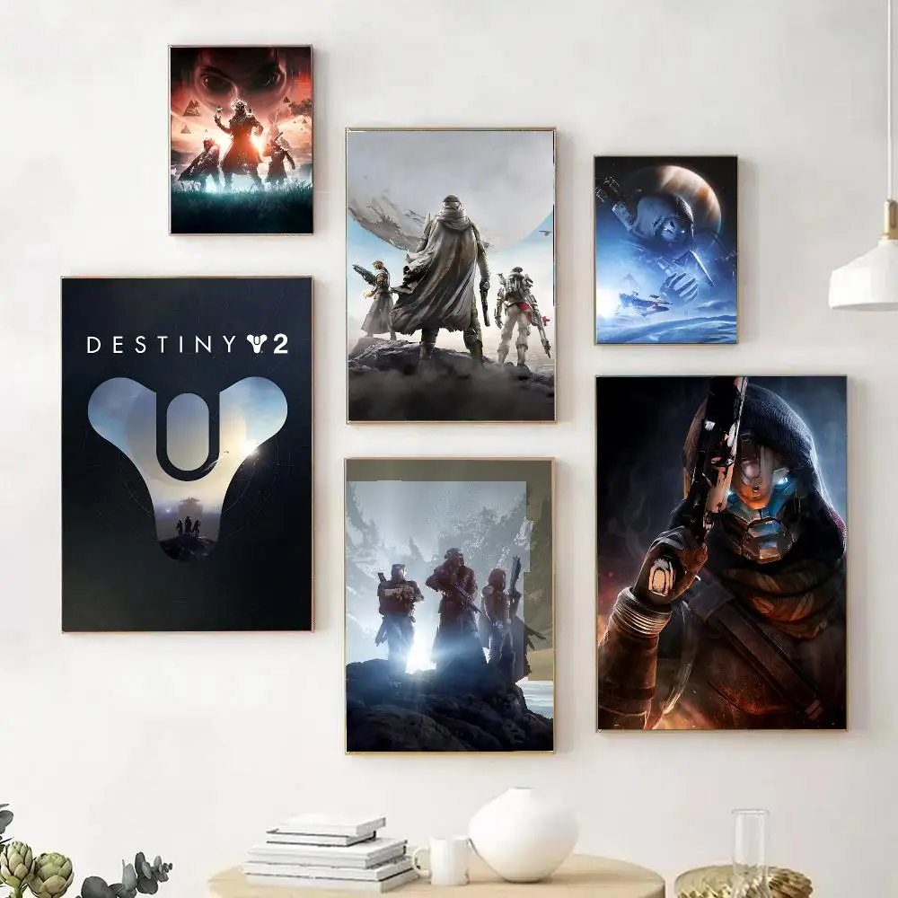 Sci-Fi Shooter Game D-Destiny Poster Wall Art Print Sticker for Bedroom Living Room Dorm Office Modern Home Decor
