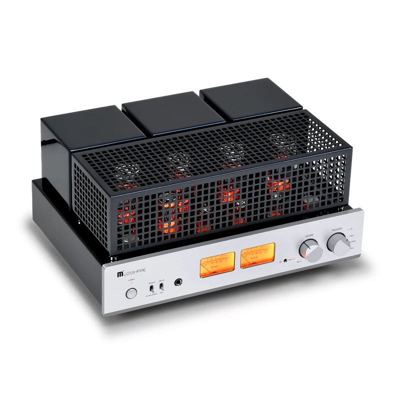 115V 230V X7 KT88 Electronic Tube High-power Remote Control Vacuum Tube Amplifier Audio Band Balance/playback