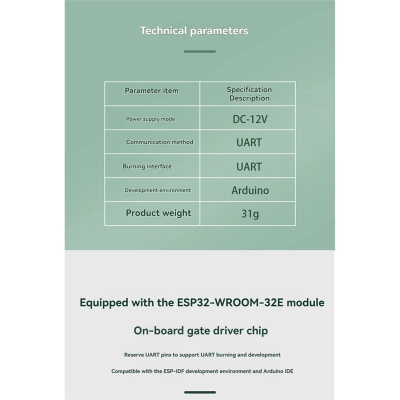 Brushless Motor Driver Board Dual-Channel ESP32 Simple FOC With ESP32-WROOM-32E Module For Arduino