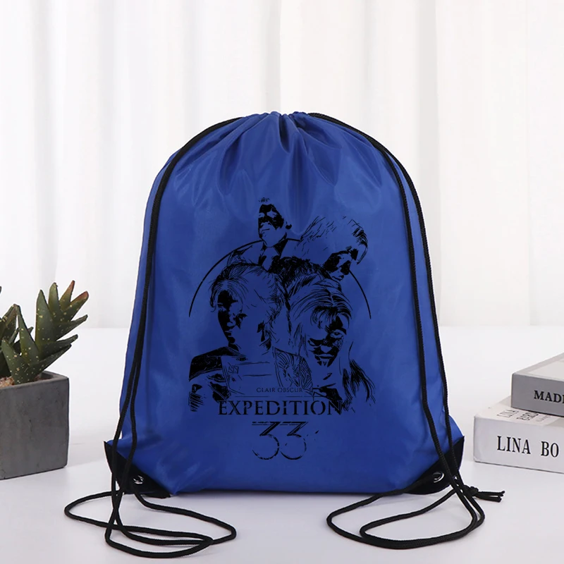 أنيمي مطبوعة الرباط على ظهره لعبة كلير Obscur إكسبيديشن 33 الرياضة حقيبة اللياقة موضة رسم سلسلة أكياس كيس التخزين هدية #4