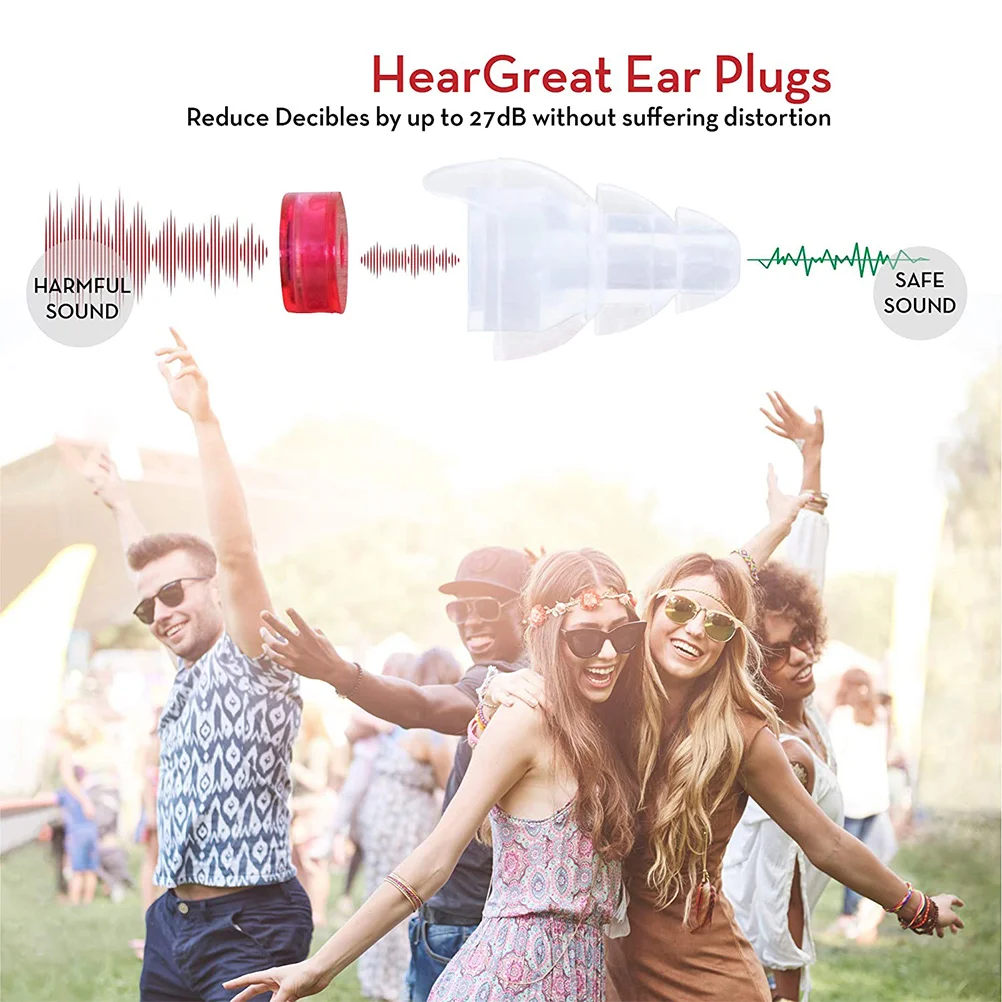 

Silicone Earplugs Noise Cancelling for Work Mute Sleep Reduction Imported Travel