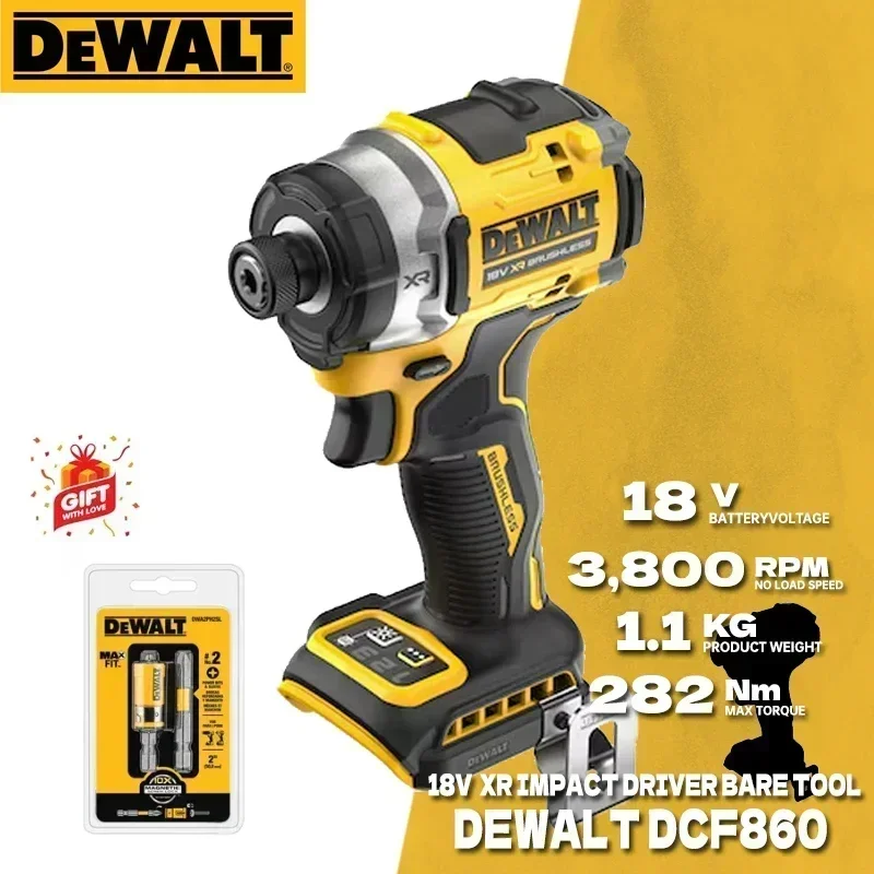 

Аккумуляторный многофункциональный ударный гайковерт DEWALT DCF860N 18V XR с бесщеточным двигателем, крутящий момент 282 Нм, премиум-класс, электроинструмент DCF860