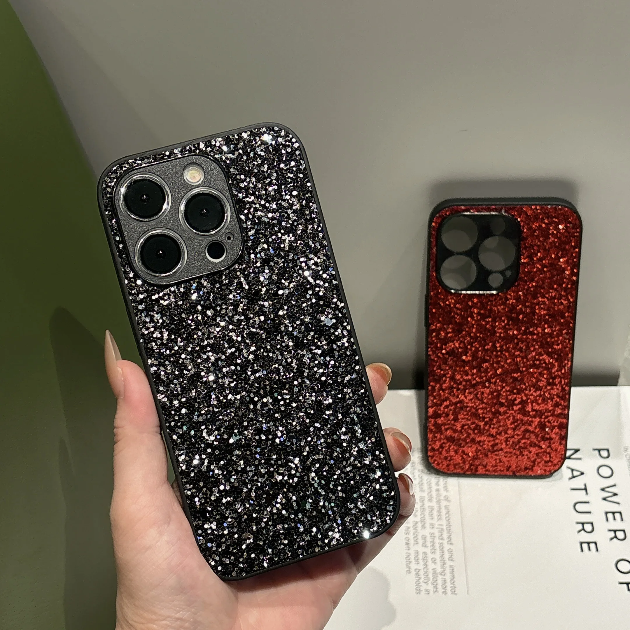 Luxury Glitter Full Coverage Flash Drill Soft Phone Case for iphone 17 16 15 14 13 12 11 Pro Max 7 8 Plus 16E 17Air Shell