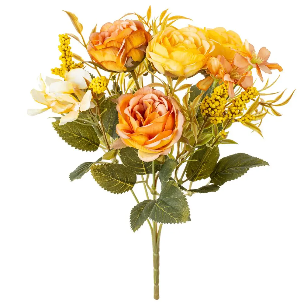 1PC Kunstbloemen Zijden Rozen Pioen Bruiloft Bruidsboeketten Thuis Kamer Tafel Buiten Tuin Muur Diy Geschenkdoos Festival Decora