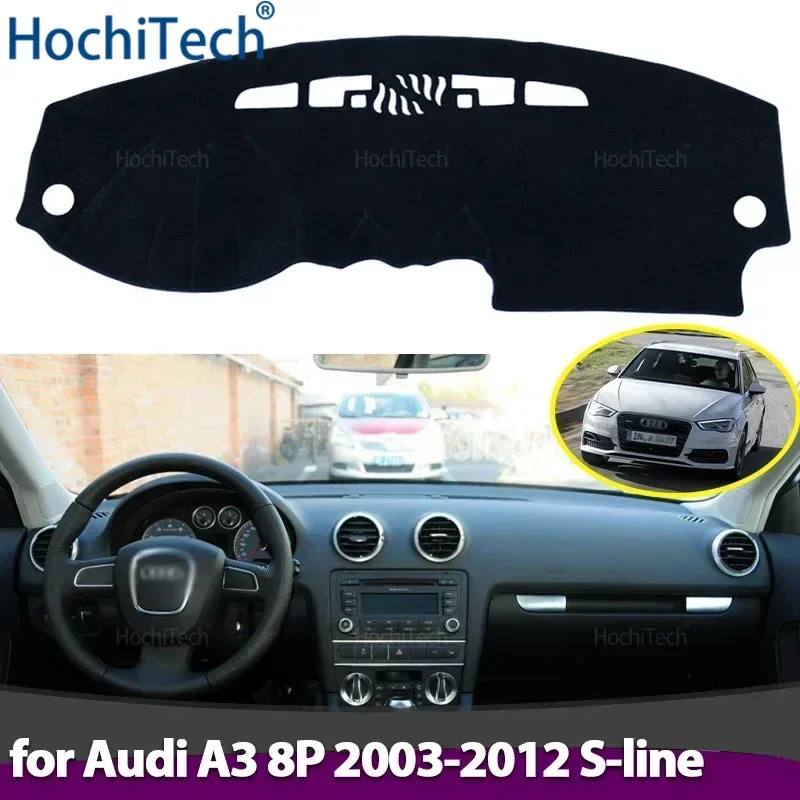 High Quality Auto Dashboard Cover Dash Mat Board Pad Carpet Dashmat Anti-UV Mats for Audi A3 8P 2003-2012 S-line Sunshade Carpet
