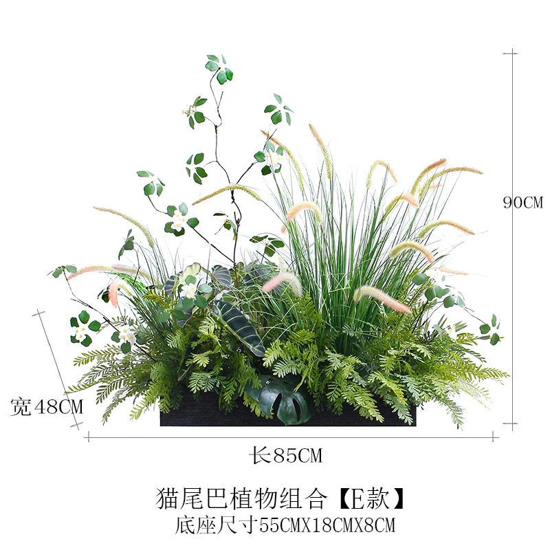 Landscaping exhibition hall decoration fake green plants restaurant hotel window flower arrangement