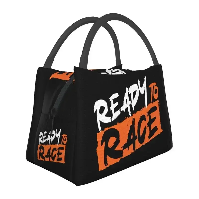 

Ready To Race Insulated Lunch Bags for Women Motorcycle Rider Racing Sport Resuable Cooler Thermal Bento Box Work Travel