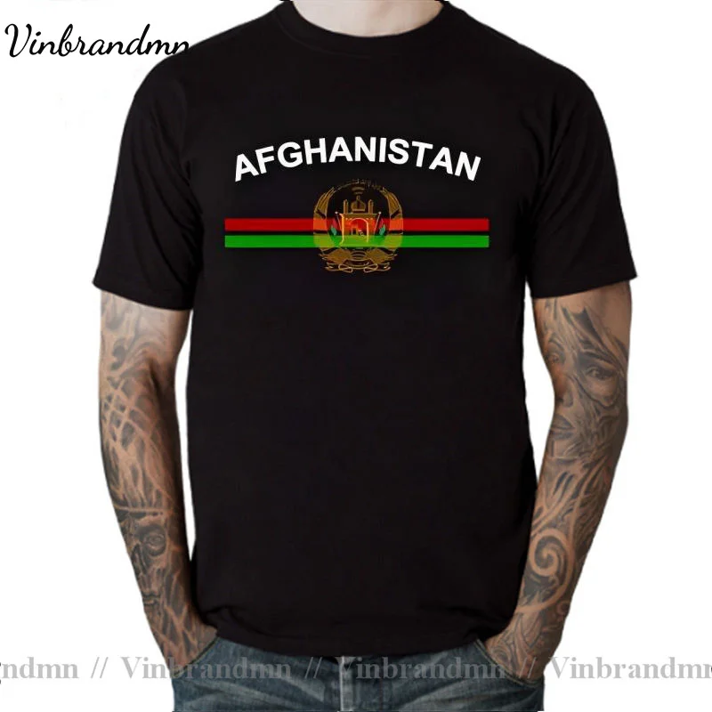 Vintage Afghanistan Flag T Shirt Men Afghanistan Emblem T-Shirt AFG Patriotic Tshirt Streetwear Harajuku Clothes Fashion Apparel