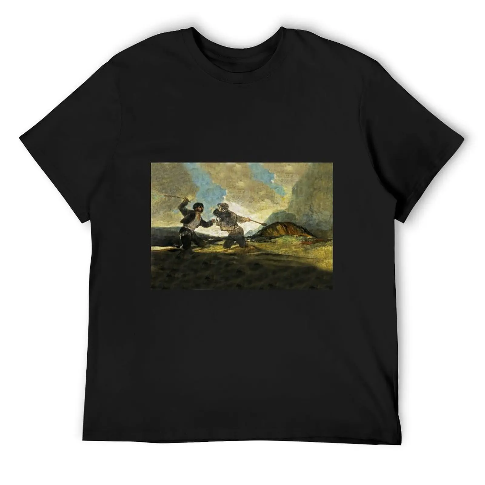 The Cudgel Fight Duelo a garrotazos - Francisco de Goya T-Shirt oversized aesthetic clothes street wear T-shirts for men cotton