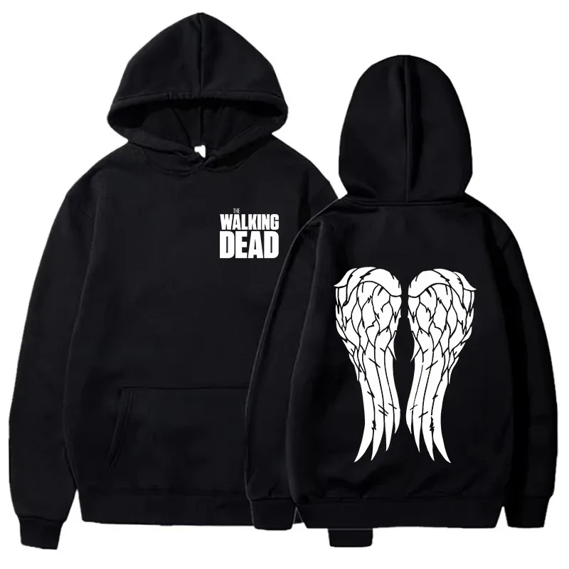 2025 New Fashionable and Interesting Walking Dead Printed Crow Men's and Women's Casual Autumn/Winter Outdoor Sports Hoodie
