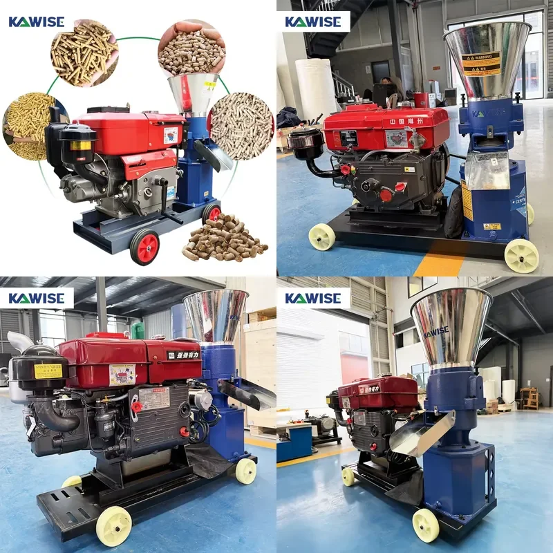 Cattle Feed Pellet Machine with Water-Cooled Engine for Large Livestock Farm Output