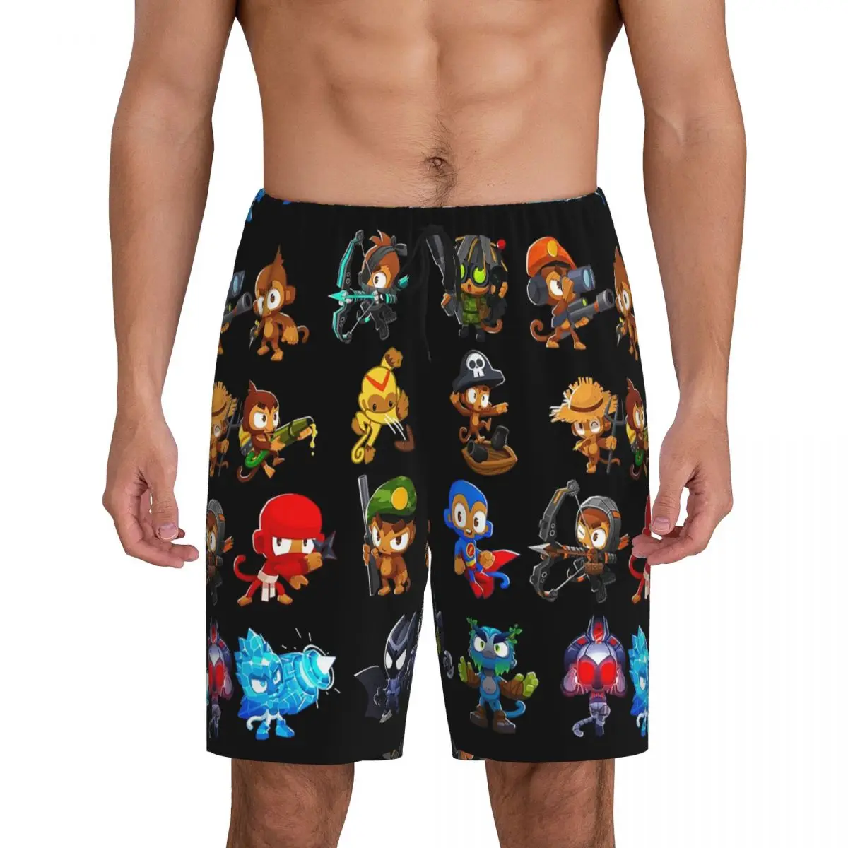 

Custom Bloons Td 6 5 Short Pajama Pants Men Sleepwear Sleep Lounge Bottom Shorts Sleeping Pants
