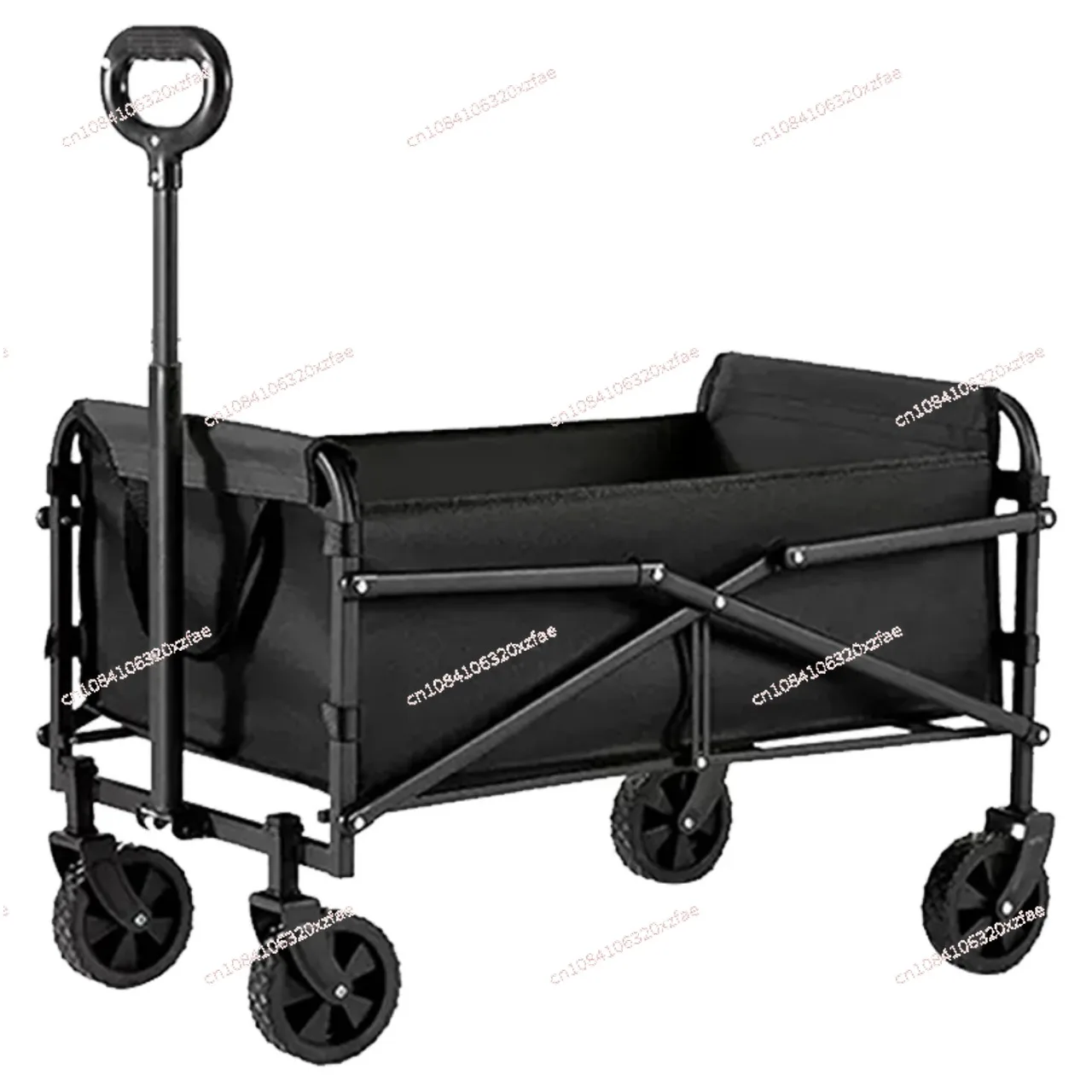 Grocery Cart Large Capacity Heavy Duty Portable Folding Wagon Cart Beach Wagon with Big Wheels for Sand, Collapsible Wagon