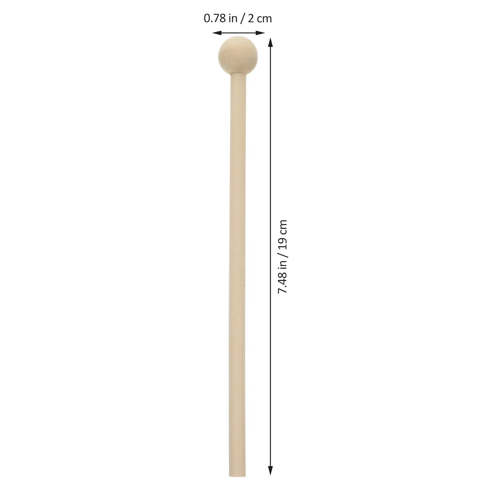 4 Stück Holz-Percussion-Sticks, Schlägel, Hartholz, Kugelkopf, langer Griff für Xylophone, Marimbas, Musikschlägel, Musical