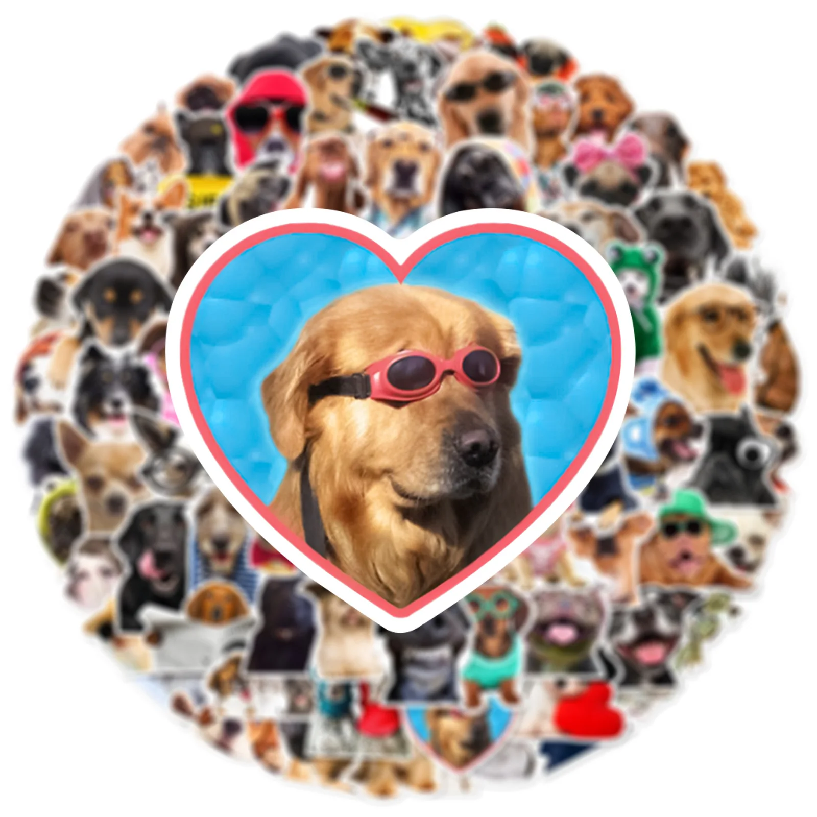 50/100 個面白い犬リアルなステッカーかわいい動物ミーム落書き装飾ノートブックスーツケースギター冷蔵庫おもちゃデカール