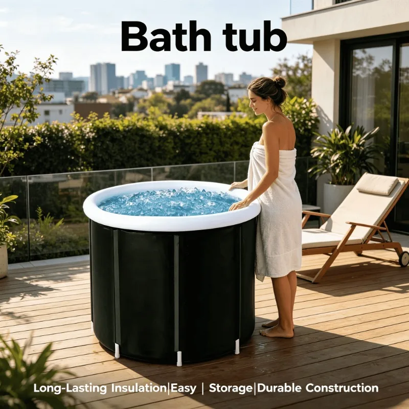 Inflatable Portable Foldable Ice Bath Tub Adult Cold Plunge Recovery Spa Home Outdoor Athletes Portable Bathtube Basen Banheiro