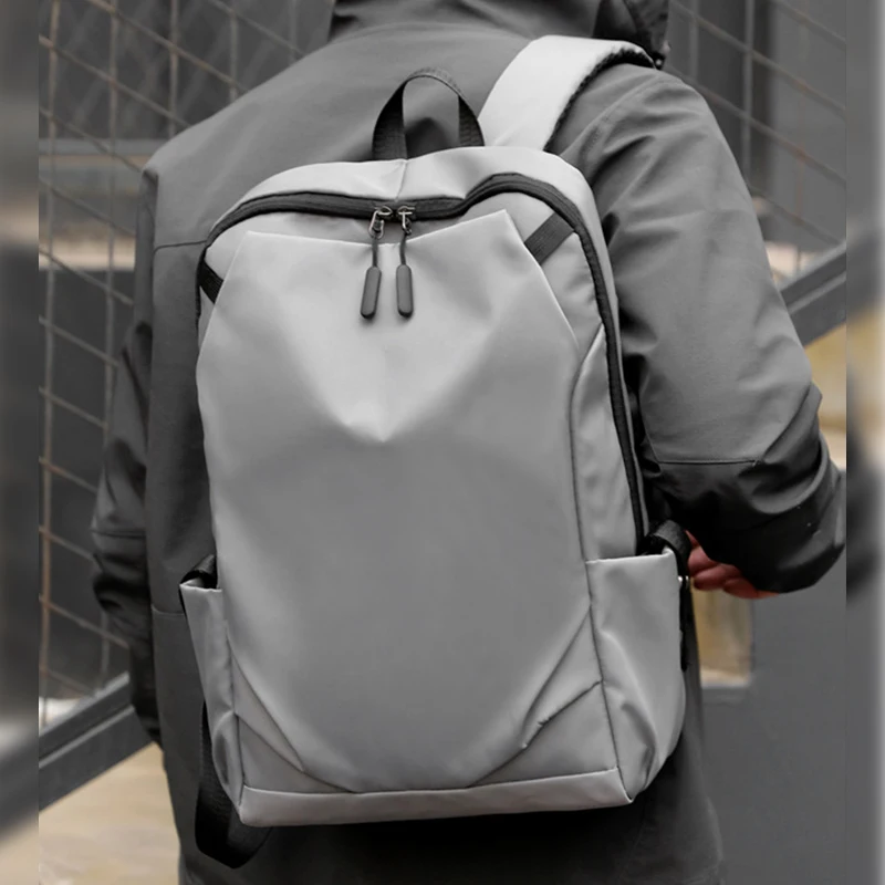 Fashionable, Simple and Lightweight Oxford Cloth Men's Backpack With Handle, USB Interface and Laptop Bag, Outdoor Hiking Bag
