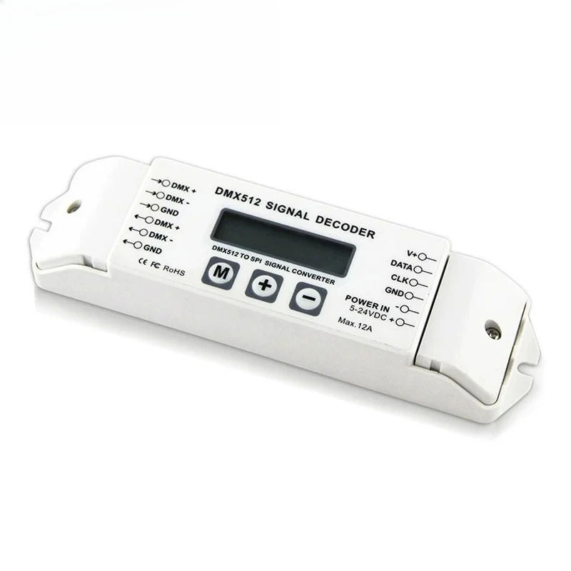 Full color light strip controller WS2812 light bar 6803 chip DMX512 decoding SPI signal