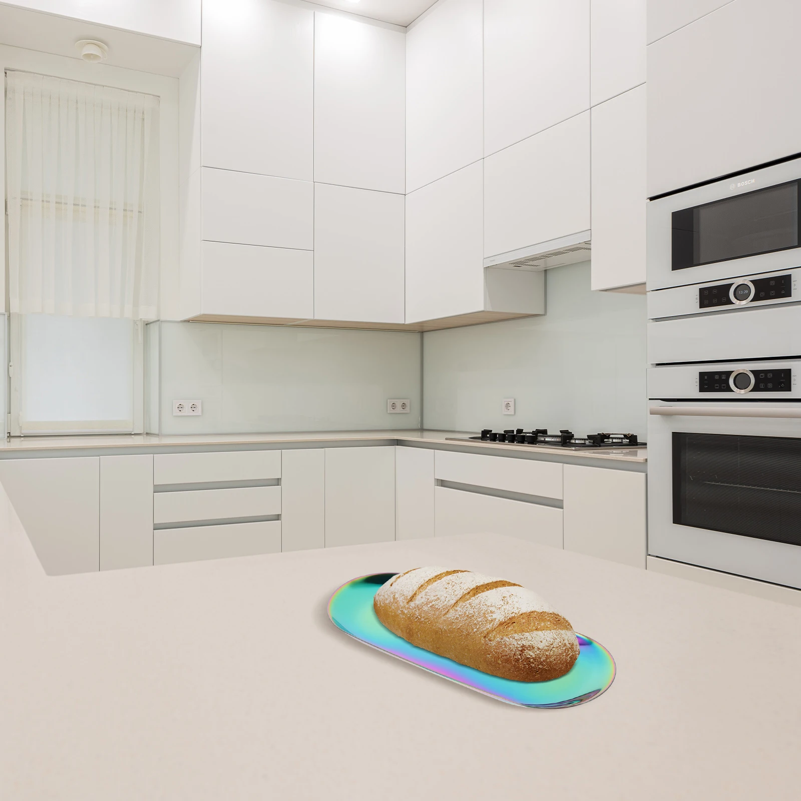 

2pcs Oval Metal Jewelry Tray Stainless Steel Storage Dish Desktop Display Holder Durable Smooth Edge Multifunctional For Home