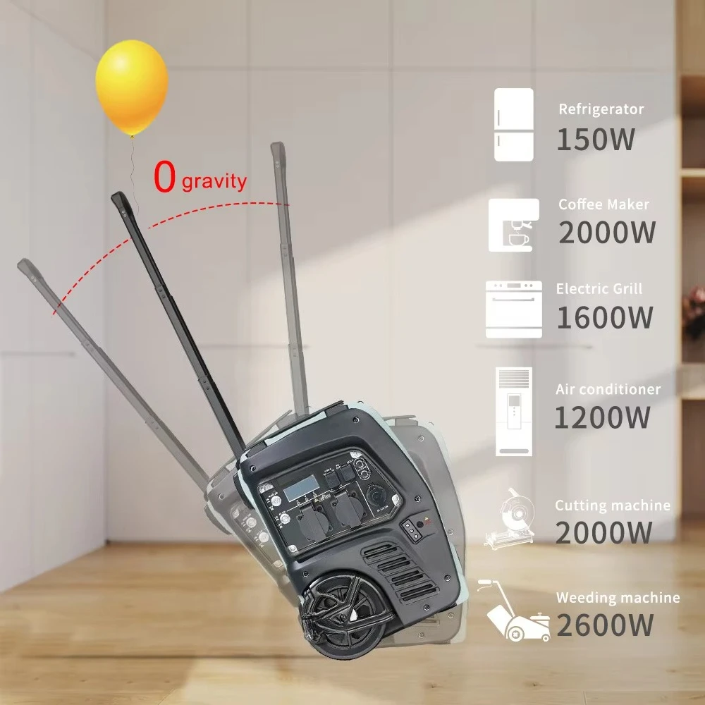 User-friendly 3600W portable power station outdoor adventure efficient digital display control solar panel car power supply