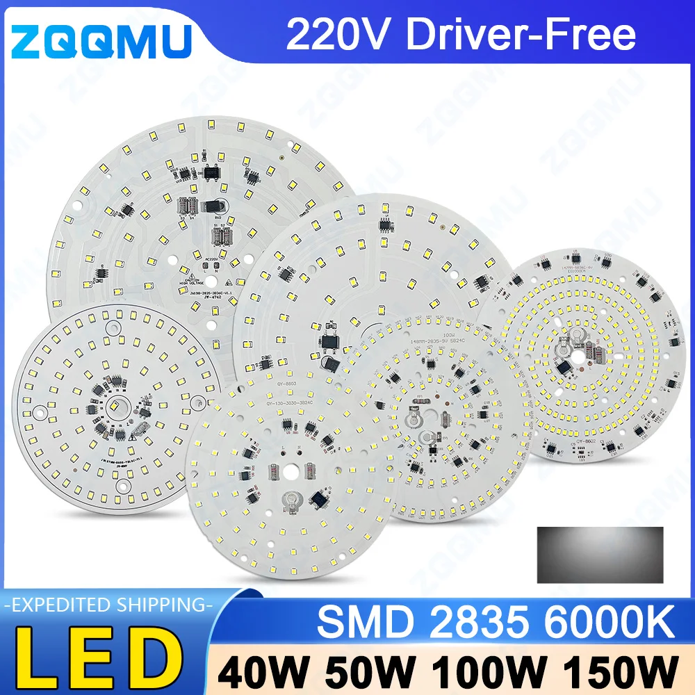 Led Pcb Board High Power 150W 100W 80W 50W 40W 24W 18W 15W 220V Driver-Vrij Voor Diy Vervanging Van Industriële En Mijnbouwlampen