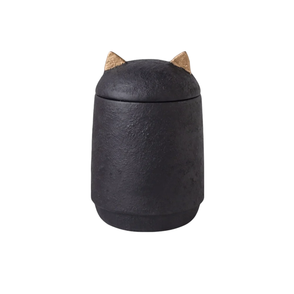 Cute Moisture-Proof Pet Memorial Urn Compact Sealed Cat Cremation Urn with Lid Decorative Desktop Storage Jar Pet Remembrance