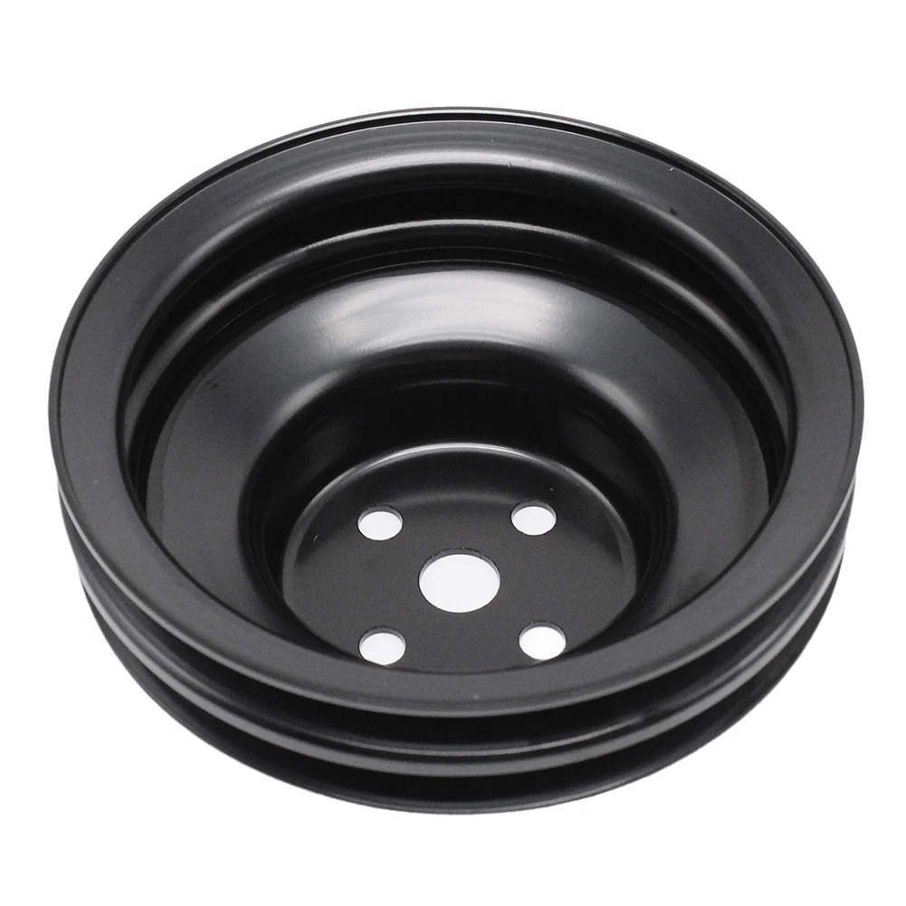 Car Water Pump Pulley 2 Groove Black Steel For Ford Small Block 260 289& 351W Motors- For 1965- 1969 8975BK-Y79A