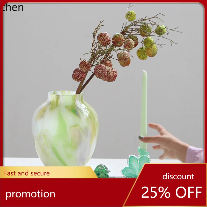 

Zml vase - vintage style floral vase for dining table, countertop, and living room decor